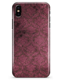 Grungy Black and Maroon Damask Pattern - iPhone X Clipit Case