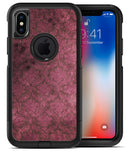Grungy Black and Maroon Damask Pattern - iPhone X OtterBox Case & Skin Kits