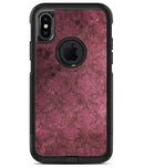 Grungy Black and Maroon Damask Pattern - iPhone X OtterBox Case & Skin Kits