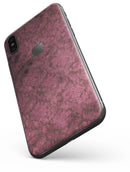 Grungy Black and Maroon Damask Pattern - iPhone X Skin-Kit