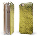 Grungy Black and Yellow Rococo Pattern iPhone 6/6s or 6/6s Plus 2-Piece Hybrid INK-Fuzed Case