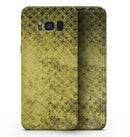 Grungy Black and Yellow Rococo Pattern - Samsung Galaxy S8 Full-Body Skin Kit
