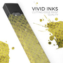 Grungy Black and Yellow Rococo Pattern - Premium Decal Protective Skin-Wrap Sticker compatible with the Juul Labs vaping device