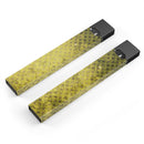 Grungy Black and Yellow Rococo Pattern - Premium Decal Protective Skin-Wrap Sticker compatible with the Juul Labs vaping device