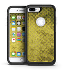 Grungy Black and Yellow Rococo Pattern - iPhone 7 or 7 Plus Commuter Case Skin Kit