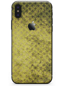 Grungy Black and Yellow Rococo Pattern - iPhone X Skin-Kit
