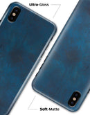 Grungy Blue Scratch Surface - iPhone X Clipit Case