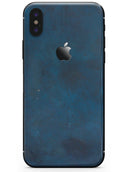 Grungy Blue Scratch Surface - iPhone X Skin-Kit