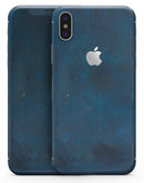 Grungy Blue Scratch Surface - iPhone X Skin-Kit