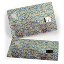 Grungy Blue and Tan Rococo Pattern - Premium Protective Decal Skin-Kit for the Apple Credit Card