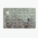 Grungy Blue and Tan Rococo Pattern - Premium Protective Decal Skin-Kit for the Apple Credit Card