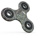 Grungy Blue and Tan Rococo Pattern Full-Body Fidget Spinner Skin-Kit
