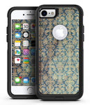 Grungy Blue and Tan Rococo Pattern - iPhone 7 or 8 OtterBox Case & Skin Kits