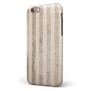 Grungy Brown Vertical Stripes iPhone 6/6s or 6/6s Plus 2-Piece Hybrid INK-Fuzed Case