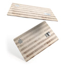 Grungy Brown Vertical Stripes - Premium Protective Decal Skin-Kit for the Apple Credit Card