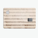 Grungy Brown Vertical Stripes - Premium Protective Decal Skin-Kit for the Apple Credit Card