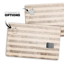 Grungy Brown Vertical Stripes - Premium Protective Decal Skin-Kit for the Apple Credit Card