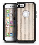 Grungy Brown Vertical Stripes - iPhone 7 or 7 Plus Commuter Case Skin Kit