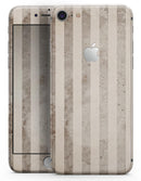 Grungy Brown Vertical Stripes - Skin-kit for the iPhone 8 or 8 Plus
