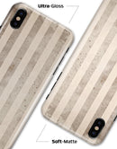 Grungy Brown Vertical Stripes - iPhone X Clipit Case