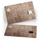 Grungy Brown and Tan Horizontal Rococo Pattern - Premium Protective Decal Skin-Kit for the Apple Credit Card