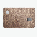 Grungy Brown and Tan Horizontal Rococo Pattern - Premium Protective Decal Skin-Kit for the Apple Credit Card