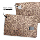 Grungy Brown and Tan Horizontal Rococo Pattern - Premium Protective Decal Skin-Kit for the Apple Credit Card