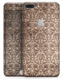 Grungy Brown and Tan Horizontal Rococo Pattern - Skin-kit for the iPhone 8 or 8 Plus