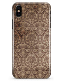Grungy Brown and Tan Horizontal Rococo Pattern - iPhone X Clipit Case