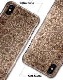 Grungy Brown and Tan Horizontal Rococo Pattern - iPhone X Clipit Case