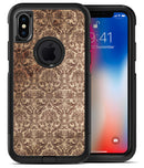 Grungy Brown and Tan Horizontal Rococo Pattern - iPhone X OtterBox Case & Skin Kits