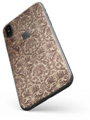 Grungy Brown and Tan Horizontal Rococo Pattern - iPhone X Skin-Kit
