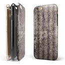 Grungy Brown and Tan Vertical Stripes iPhone 6/6s or 6/6s Plus 2-Piece Hybrid INK-Fuzed Case