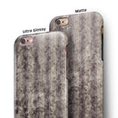 Grungy Brown and Tan Vertical Stripes iPhone 6/6s or 6/6s Plus 2-Piece Hybrid INK-Fuzed Case
