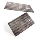 Grungy Brown and Tan Vertical Stripes - Premium Protective Decal Skin-Kit for the Apple Credit Card