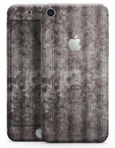 Grungy Brown and Tan Vertical Stripes - Skin-kit for the iPhone 8 or 8 Plus