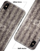 Grungy Brown and Tan Vertical Stripes - iPhone X Clipit Case