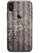 Grungy Brown and Tan Vertical Stripes - iPhone X Skin-Kit