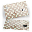 Grungy Brown and White Polka Dots - Premium Protective Decal Skin-Kit for the Apple Credit Card