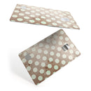 Grungy Brown and White Polka Dots - Premium Protective Decal Skin-Kit for the Apple Credit Card