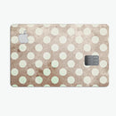 Grungy Brown and White Polka Dots - Premium Protective Decal Skin-Kit for the Apple Credit Card