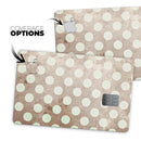 Grungy Brown and White Polka Dots - Premium Protective Decal Skin-Kit for the Apple Credit Card