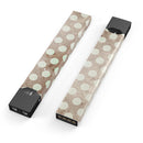 Grungy Brown and White Polka Dots - Premium Decal Protective Skin-Wrap Sticker compatible with the Juul Labs vaping device