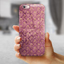 Grungy Burgundy Royal Pattern iPhone 6/6s or 6/6s Plus 2-Piece Hybrid INK-Fuzed Case