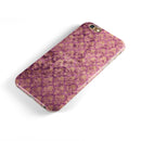 Grungy Burgundy Royal Pattern iPhone 6/6s or 6/6s Plus 2-Piece Hybrid INK-Fuzed Case