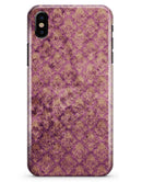 Grungy Burgundy Royal Pattern - iPhone X Clipit Case