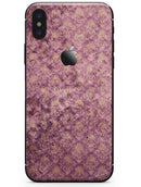 Grungy Burgundy Royal Pattern - iPhone X Skin-Kit