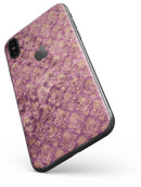 Grungy Burgundy Royal Pattern - iPhone X Skin-Kit
