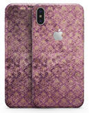 Grungy Burgundy Royal Pattern - iPhone X Skin-Kit