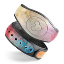 Grungy Colorful Faded Paint - Decal Skin Wrap Kit for the Disney Magic Band